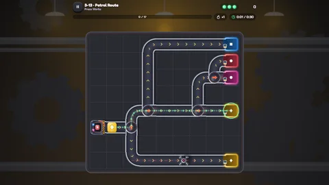 Neon Conveyor Sort — landscape gameplay.