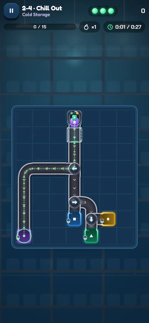 Neon Conveyor Sort — portrait gameplay.