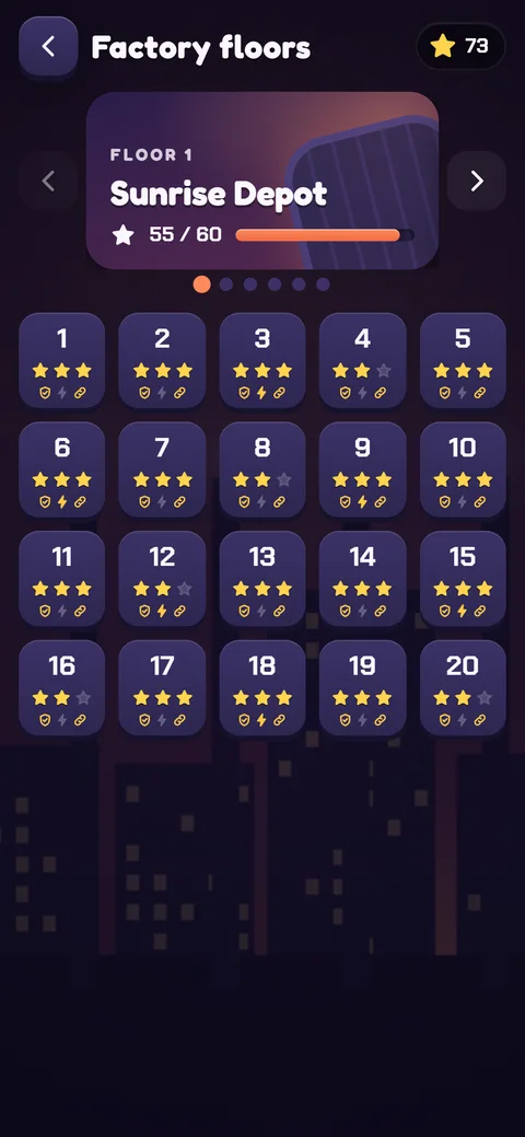Neon Conveyor Sort — levels.