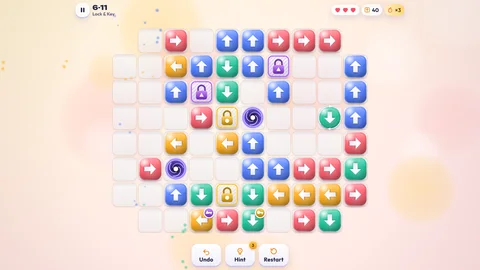 Arrow Grid Escape — landscape gameplay.