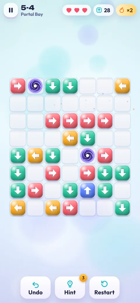 Arrow Grid Escape — portrait gameplay.