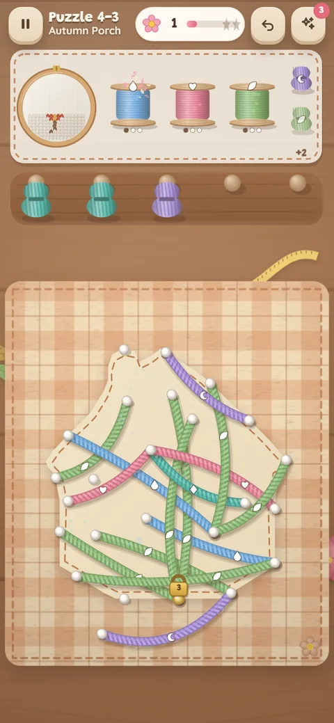 Yarn Bloom — portrait gameplay.