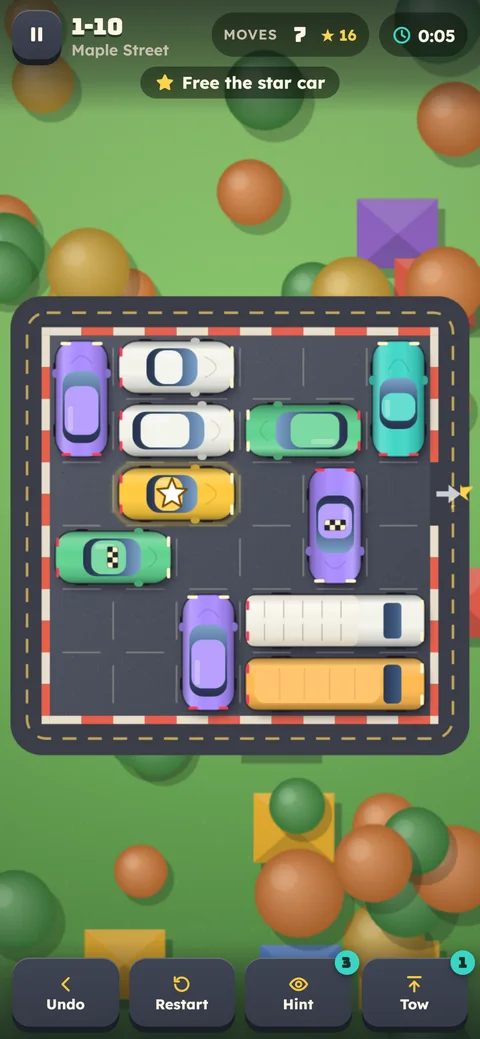 Parking Pulse — portrait gameplay.