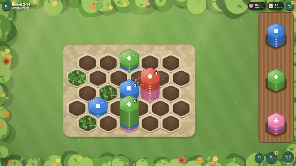 Hexa Garden Stack gameplay