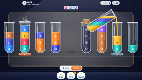 Liquid Lab — landscape gameplay.