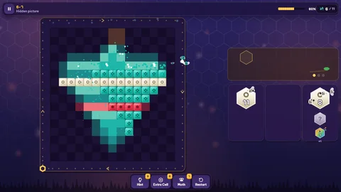 Pixel Swarm — landscape gameplay.