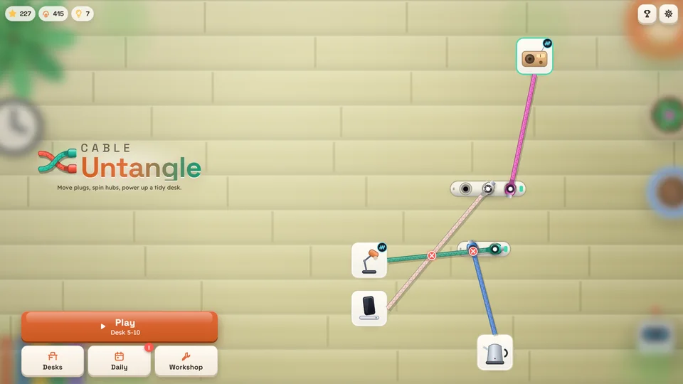 Cable Untangle gameplay