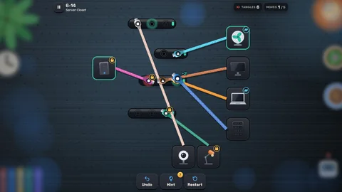 Cable Untangle — landscape gameplay.