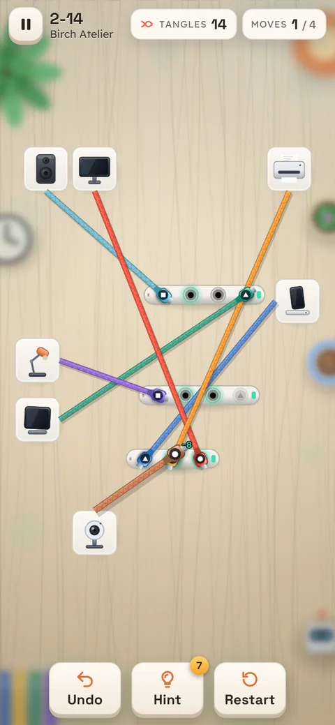 Cable Untangle — portrait drag.