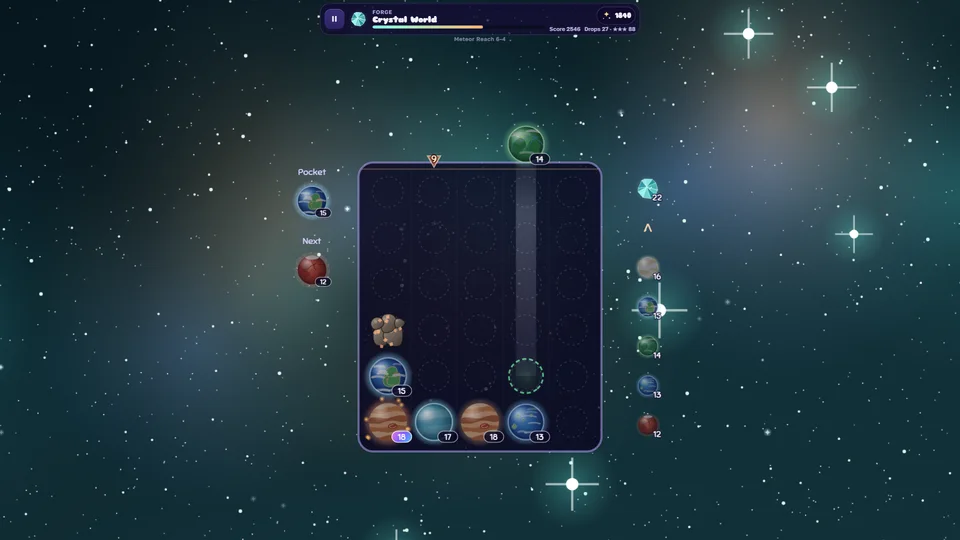 Pocket Planet Merge gameplay