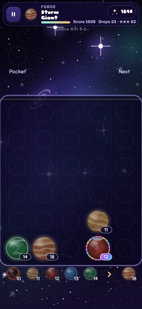 Pocket Planet Merge — portrait play.