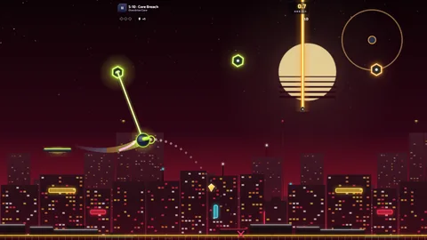 Hook Hero Neon — gameplay.
