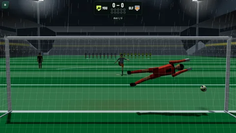 Penalty Clash — keeper save.