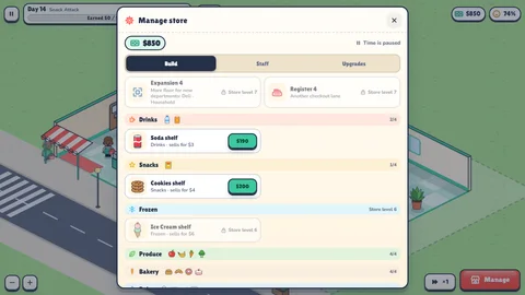 Mini Mart Empire — manage.