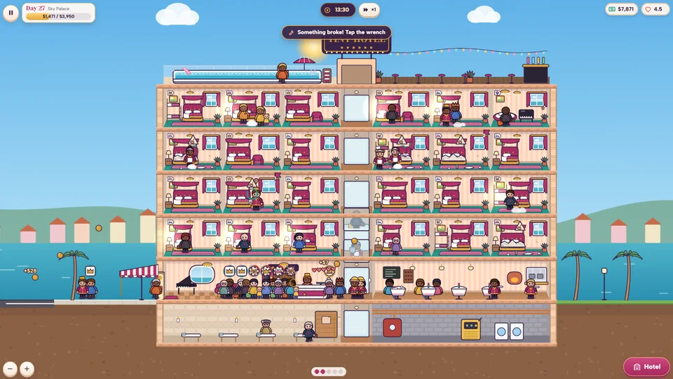 Tiny Hotel Manager gameplay