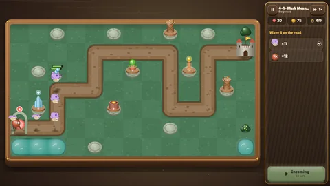 Pocket Tower Defense — landscape gameplay.