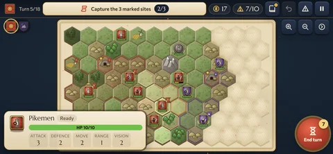 Hex Kingdoms — phone landscape.