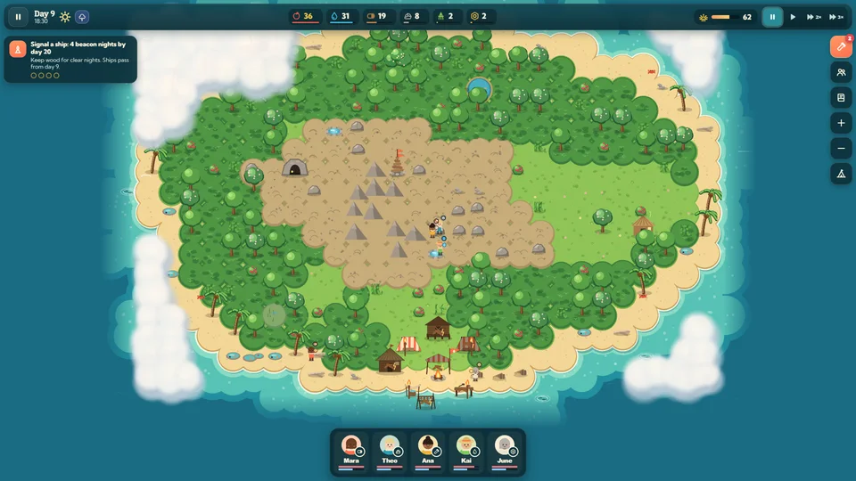 Island Survival Strategy gameplay